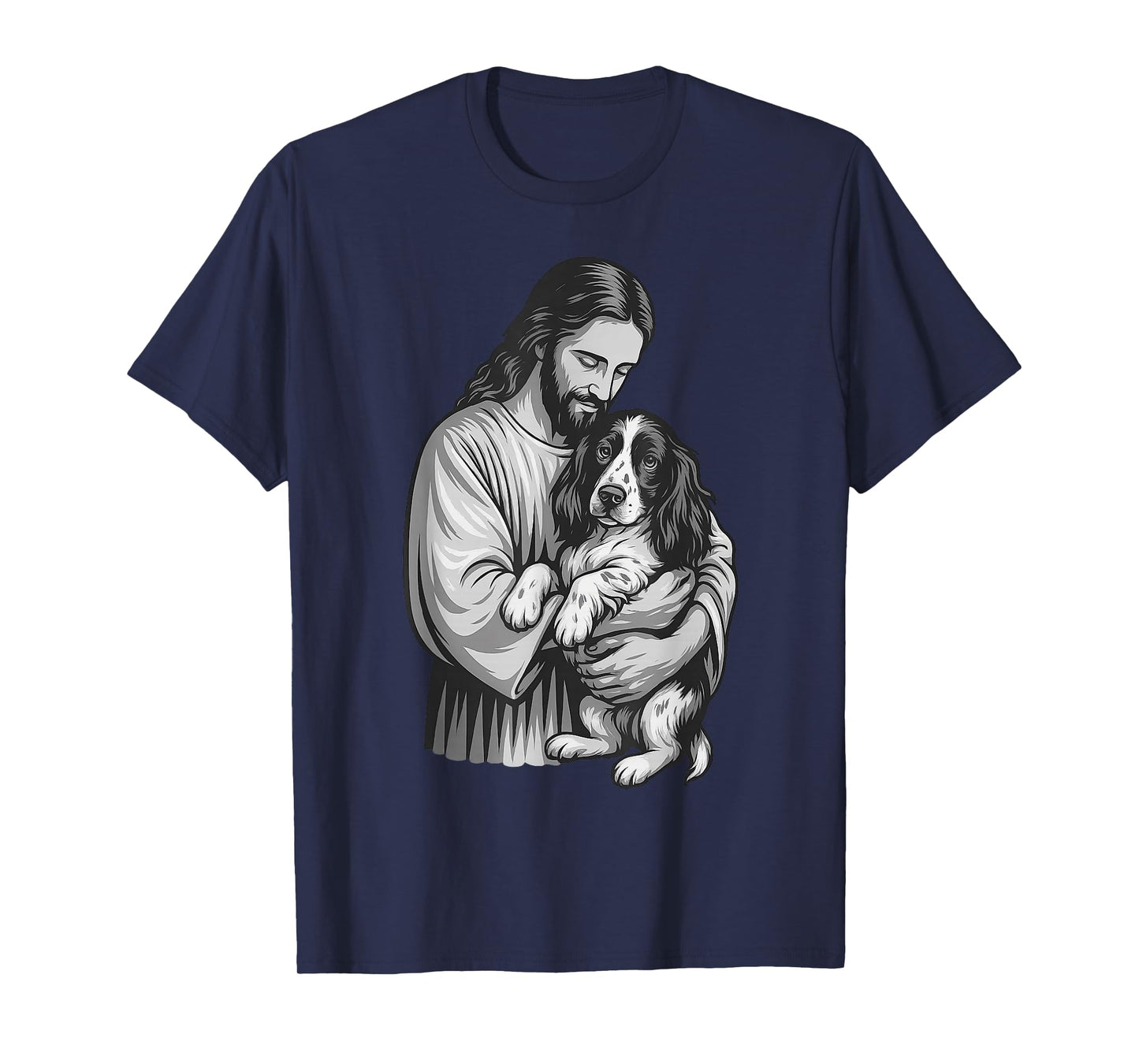 English Springer Spaniel and Jesus Christian Faith Dog Lover T-Shirt