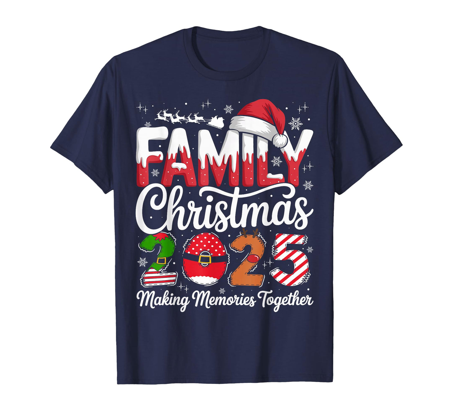 Family Christmas 2025 Matching Outfit Xmas Squad Santa T-Shirt