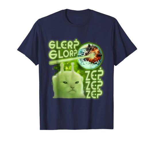 Alien Cat Glerp Glorp Zep Zep Zep - Cat Alien T-Shirt