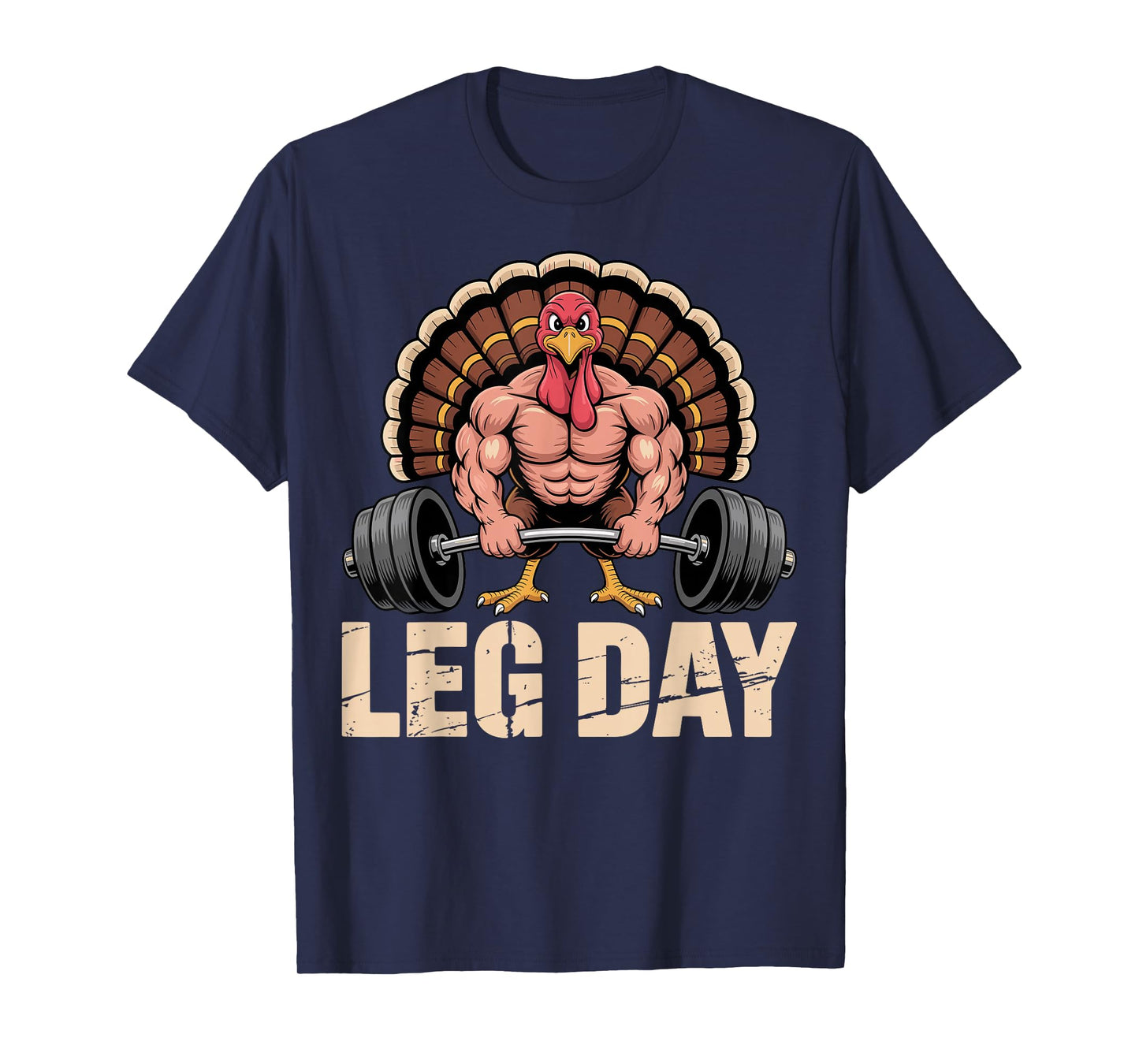 Funny Deadlifting Turkey Thanksgiving Leg Day Deadlift Men T-Shirt