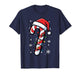 Candy Cane Santa Christmas Lights Funny Xmas Kids Men Women T-Shirt