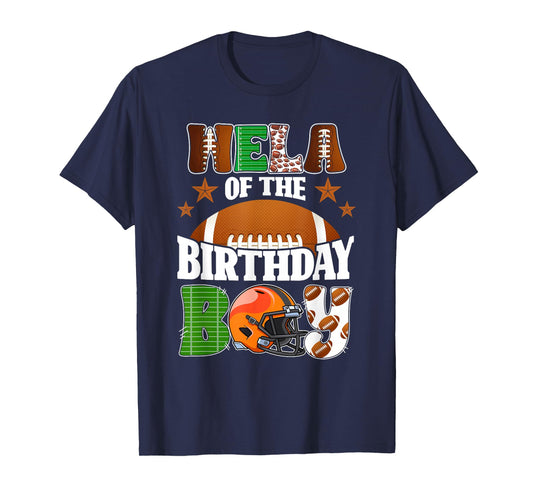 Wela of The Birthday Boy Football Party Family Matching T-Shirt