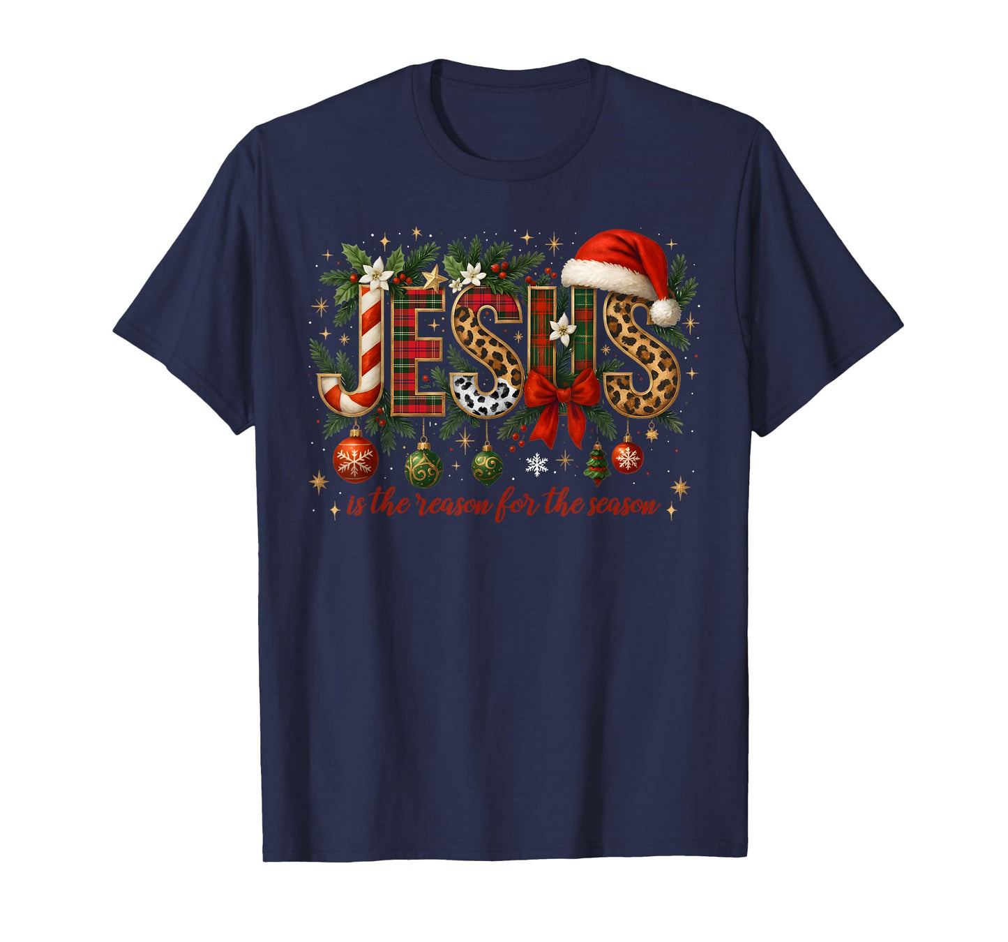 Jesus is The Reason for Season Christmas Christian Xmas T-Shirt