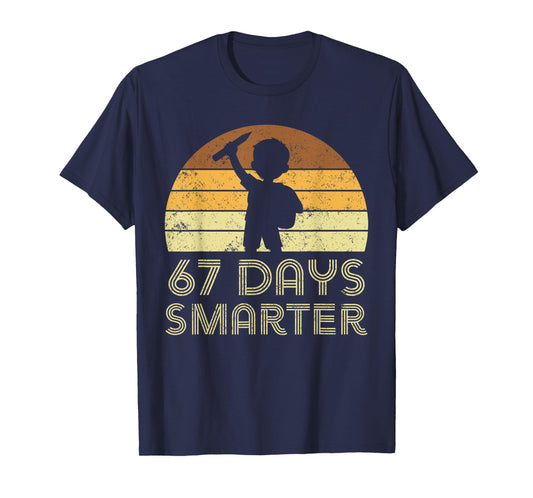 67 Days Smarter 67th Day of School for Teacher Boys Kids T-Shirt