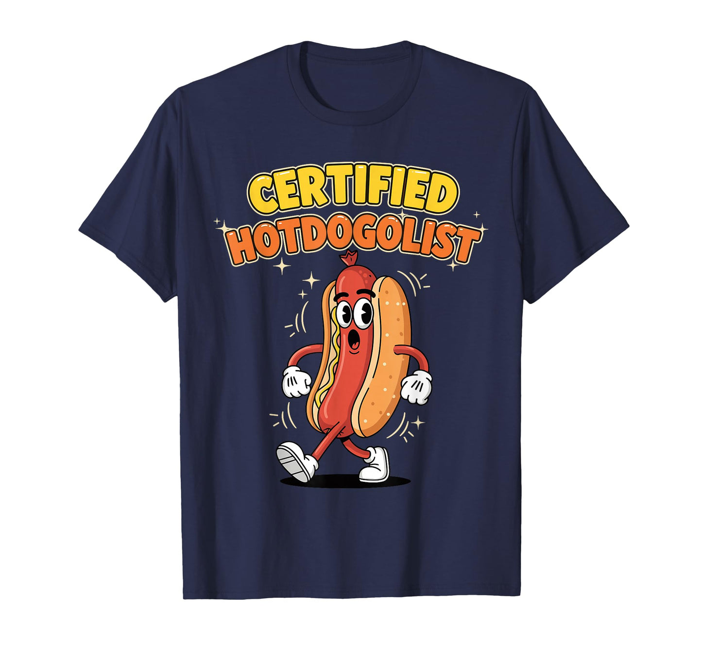 Funny Hot Dog Costume Shirt for Men, Certified Hotdogolist T-Shirt