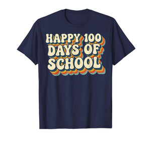 100 Days of School Retro Sunset Teacher and Student T-Shirt