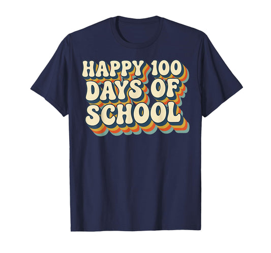 100 Days of School Retro Sunset Teacher and Student T-Shirt