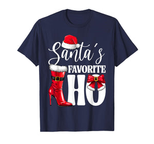 Santa's Favorite HO Christmas Lights Merry Christmas Pajamas T-Shirt