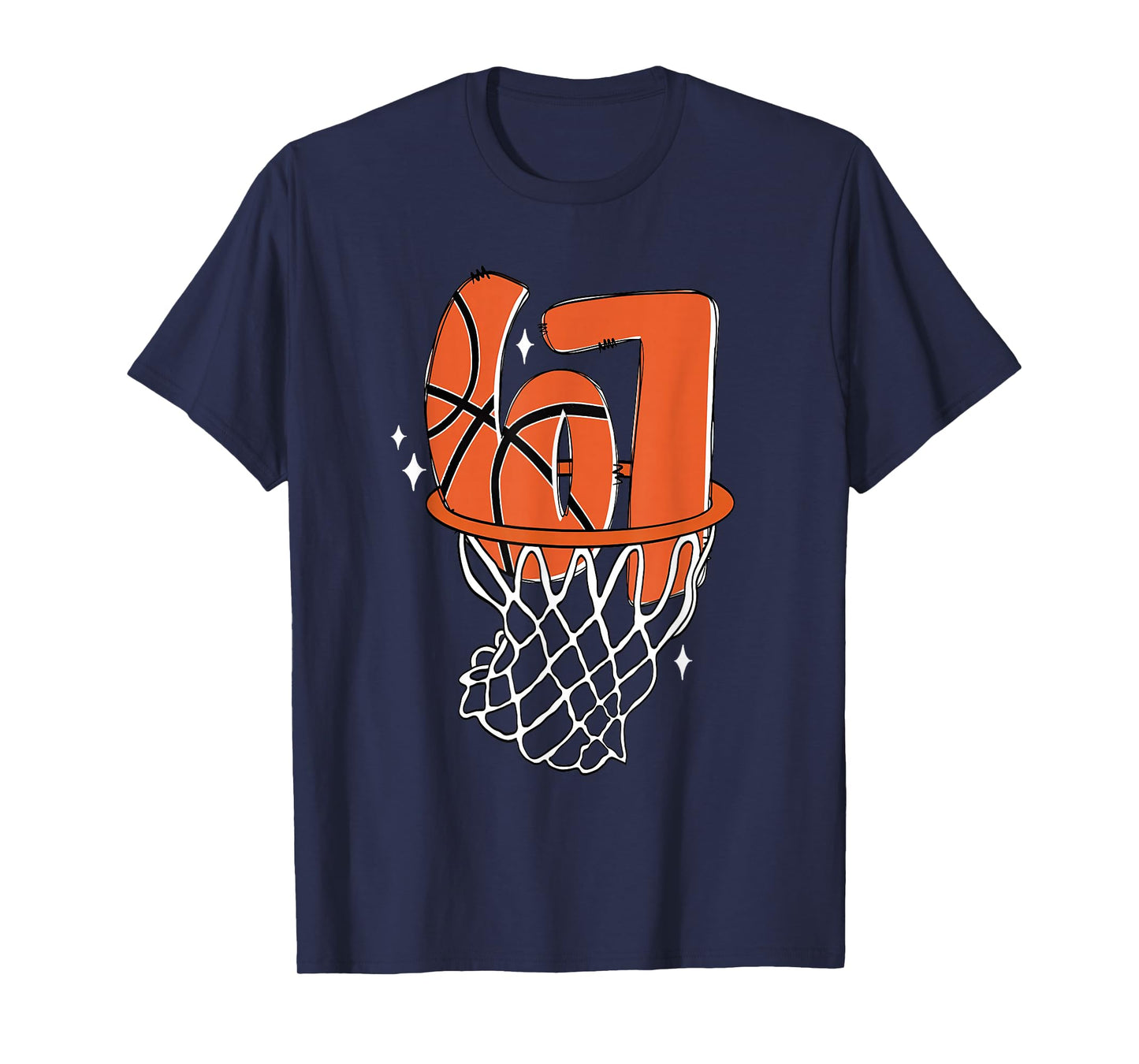 67 Basketball Six Seven 6 7 Meme Funny 67 Basketball T-Shirt