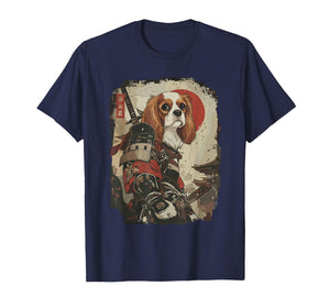 Samurai Cavalier King Dog Lover Vintage Mens Graphic T-Shirt