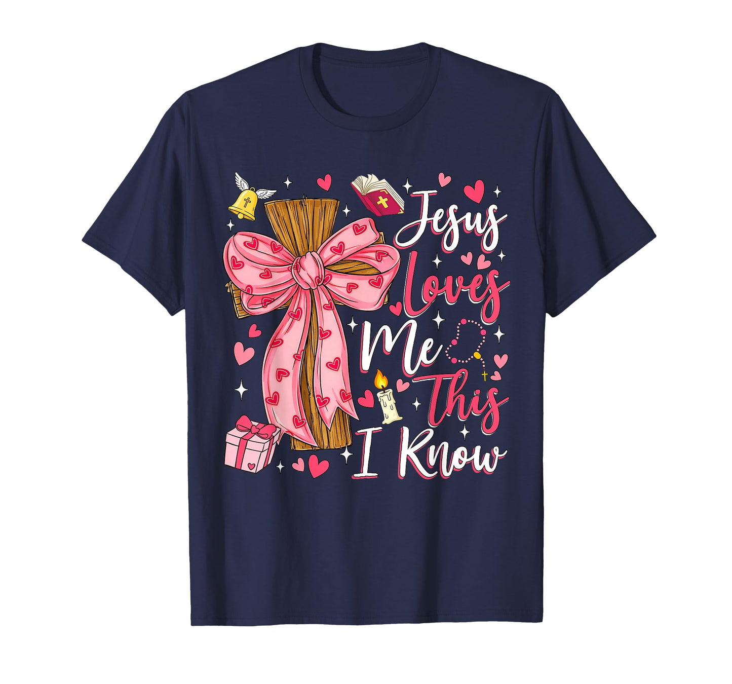 Jesus Loves Me This I Know God Religious Christian Valentine T-Shirt