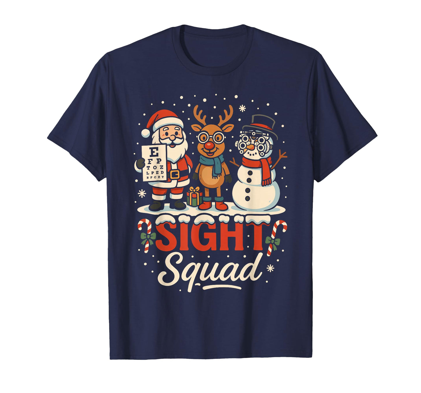 Optometry Christmas Ophthalmologist Funny Optician Christmas T-Shirt