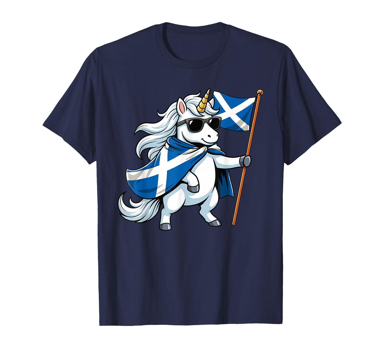 Scotland Flag Unicorn Men Women Kids Funny Scottish T-Shirt