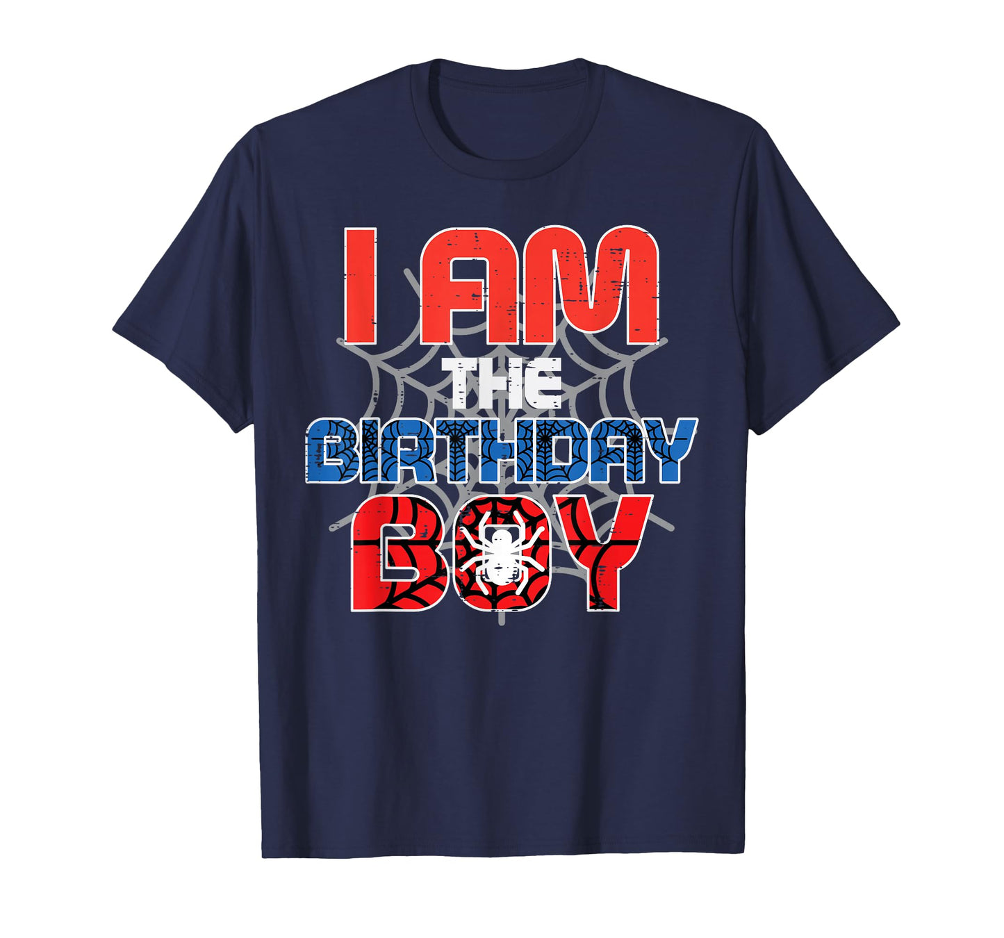 I Am The Birthday Boy Spider Party Family Matching Boys Kids T-Shirt