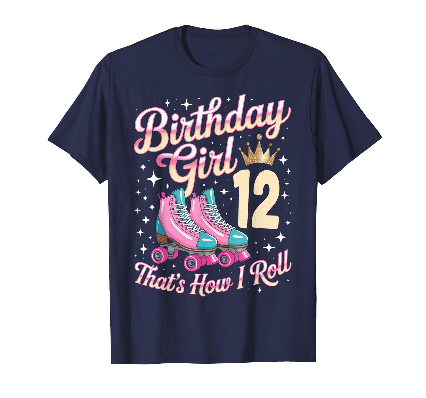Birthday Girl 12 Roller Skating 12th Birthday Roller Skater T-Shirt
