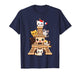 Meowffel Tower Cute Kawaii Paris Cat Cartoon Funny Cat Art T-Shirt
