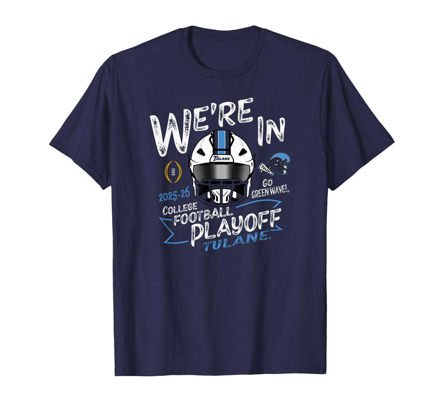 Tulane Green Wave CFP College Football Playoff 2025-26 T-Shirt