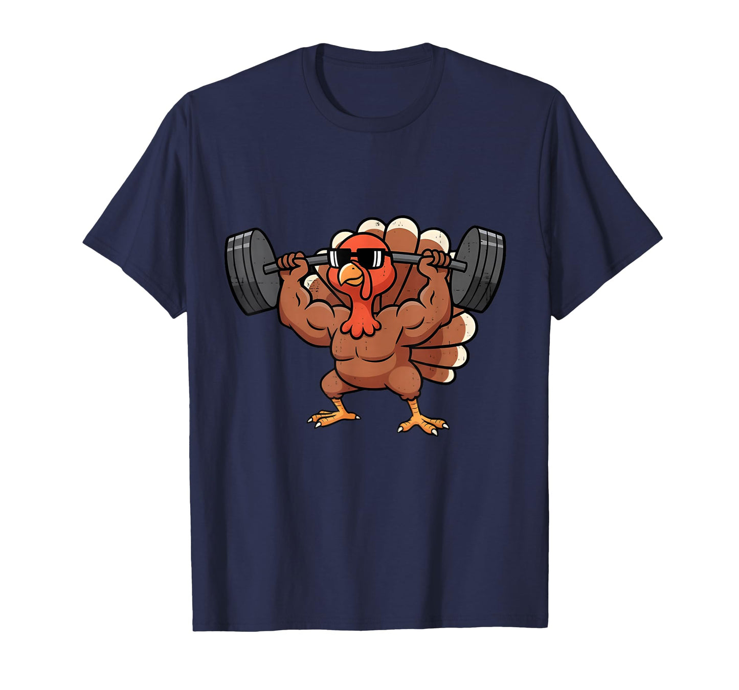 Thanksgiving Workout Turkey Barbell Lift Gym T-Shirt