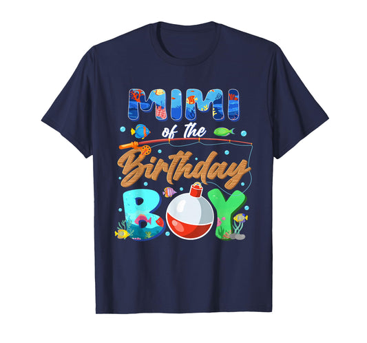 Mimi of The Birthday Boy Fishing Family Matching Bday T-Shirt