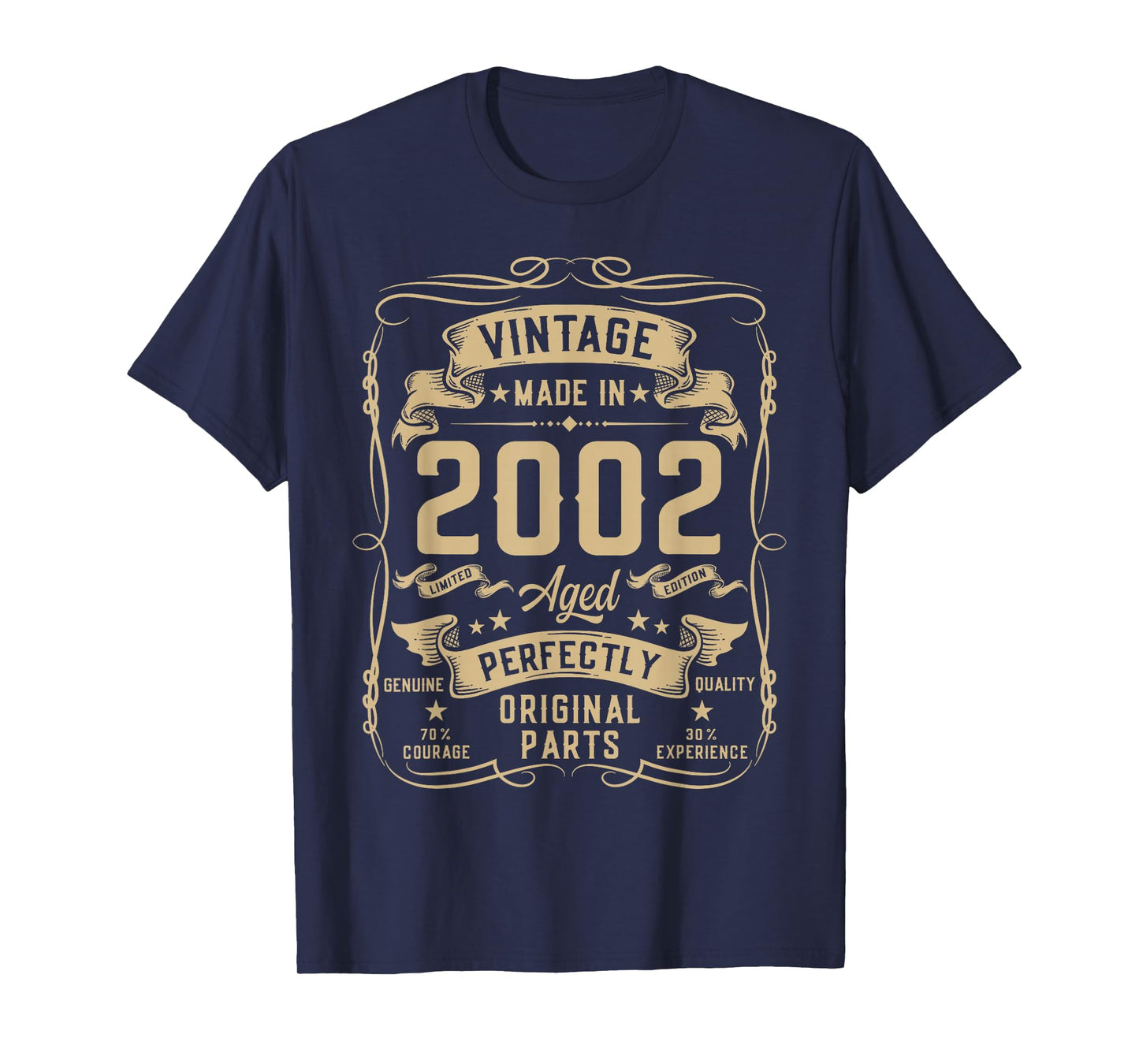 Vintage 2002 24yr 24th Birthday Gifts for Men 24 Years Old T-Shirt