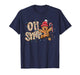 Funny Oh Snap! Christmas Gingerbread Cookie Santa Hat T-Shirt