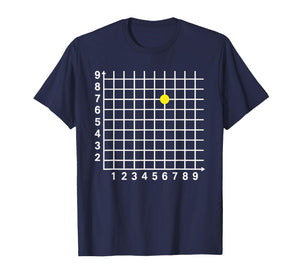 Coordinate 67 Grid Funny Math Science Teacher Boys Kids Math T-Shirt