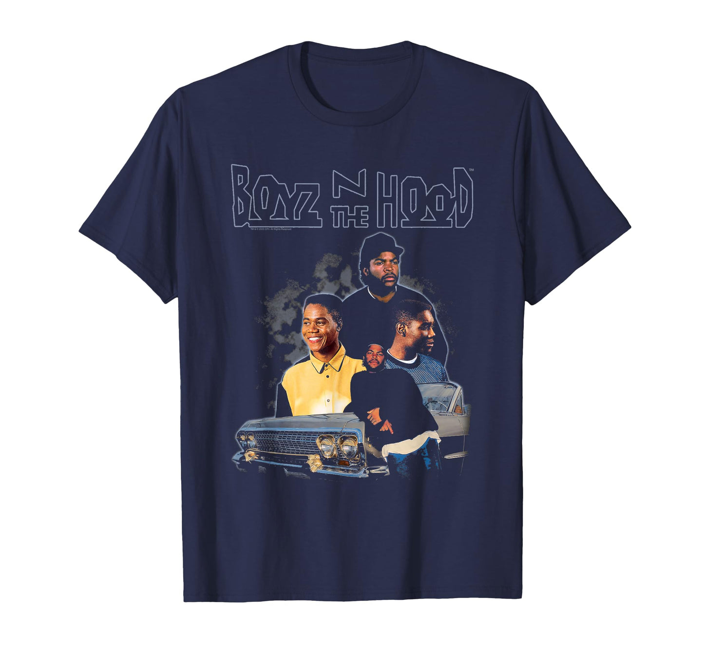 Boyz n The Hood Black and Blue Photo Collage Vintage Movie T-Shirt