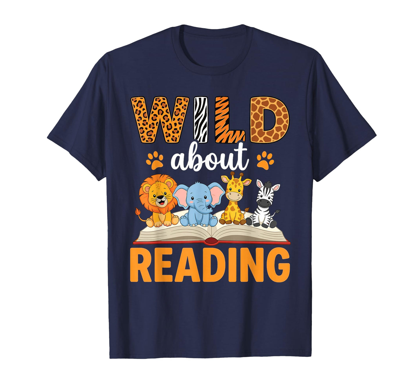 Wild About Reading Reading Books Lovers Reader Librarian T-Shirt