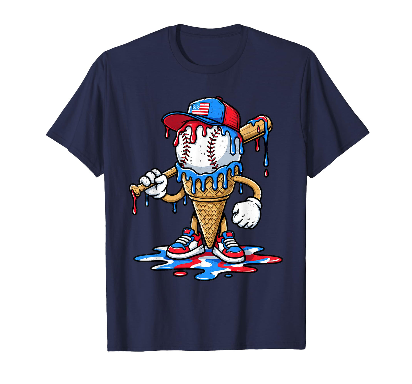 Baseball Lifestyle 101 Sport Drip Ice Cream Youth Boys Girls T-Shirt