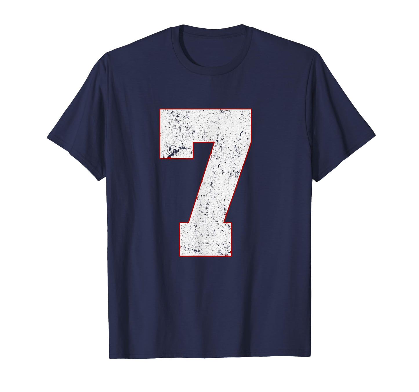Number 7 Varsity Sports Team Jersey 7 Years Old 7th Birthday T-Shirt