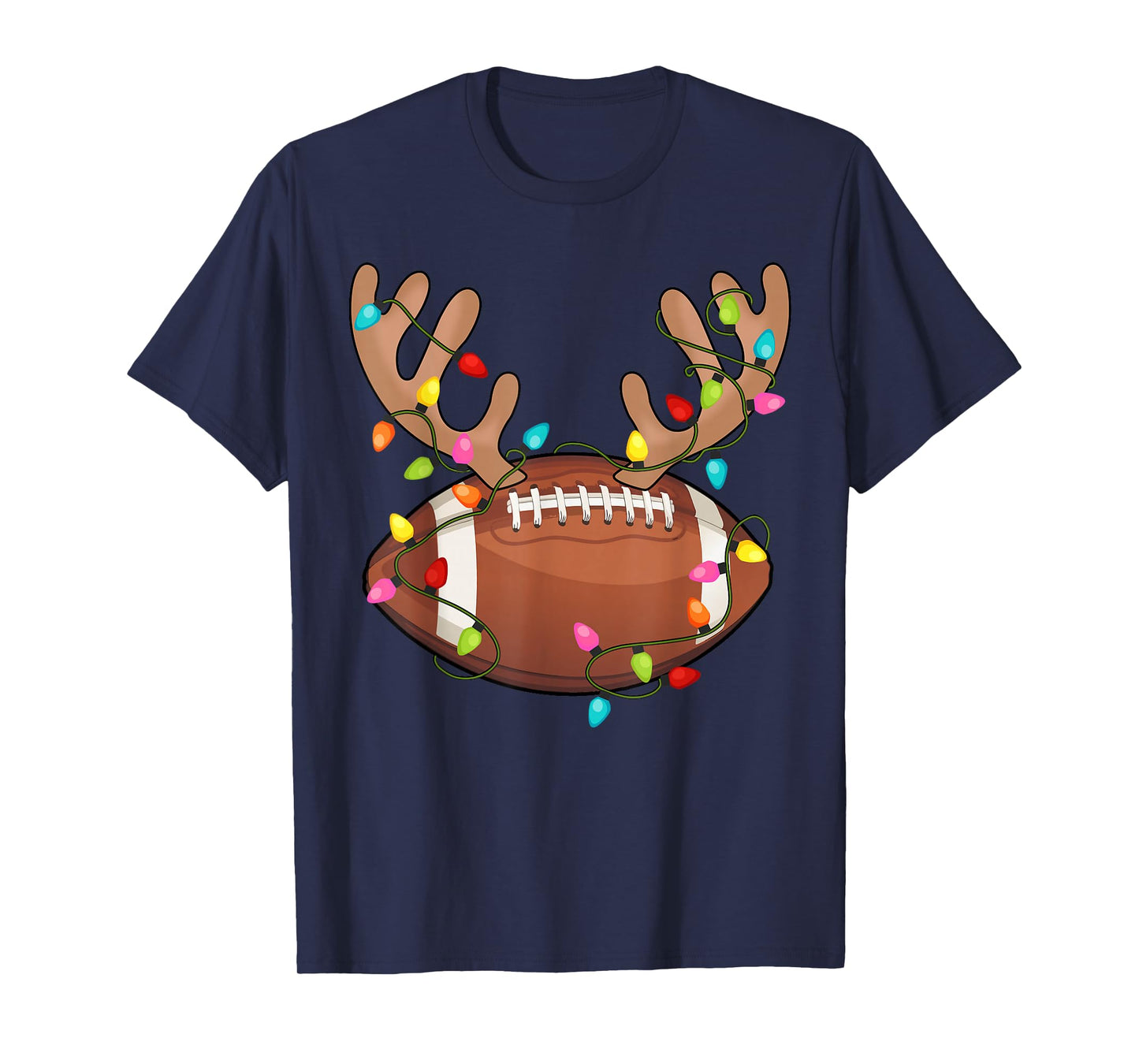 Santa Sports Design for Men Boys Christmas Football Player T-Shirt