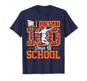 I Dunked 100 Days of School Basketball 100th Day Kids Boys T-Shirt