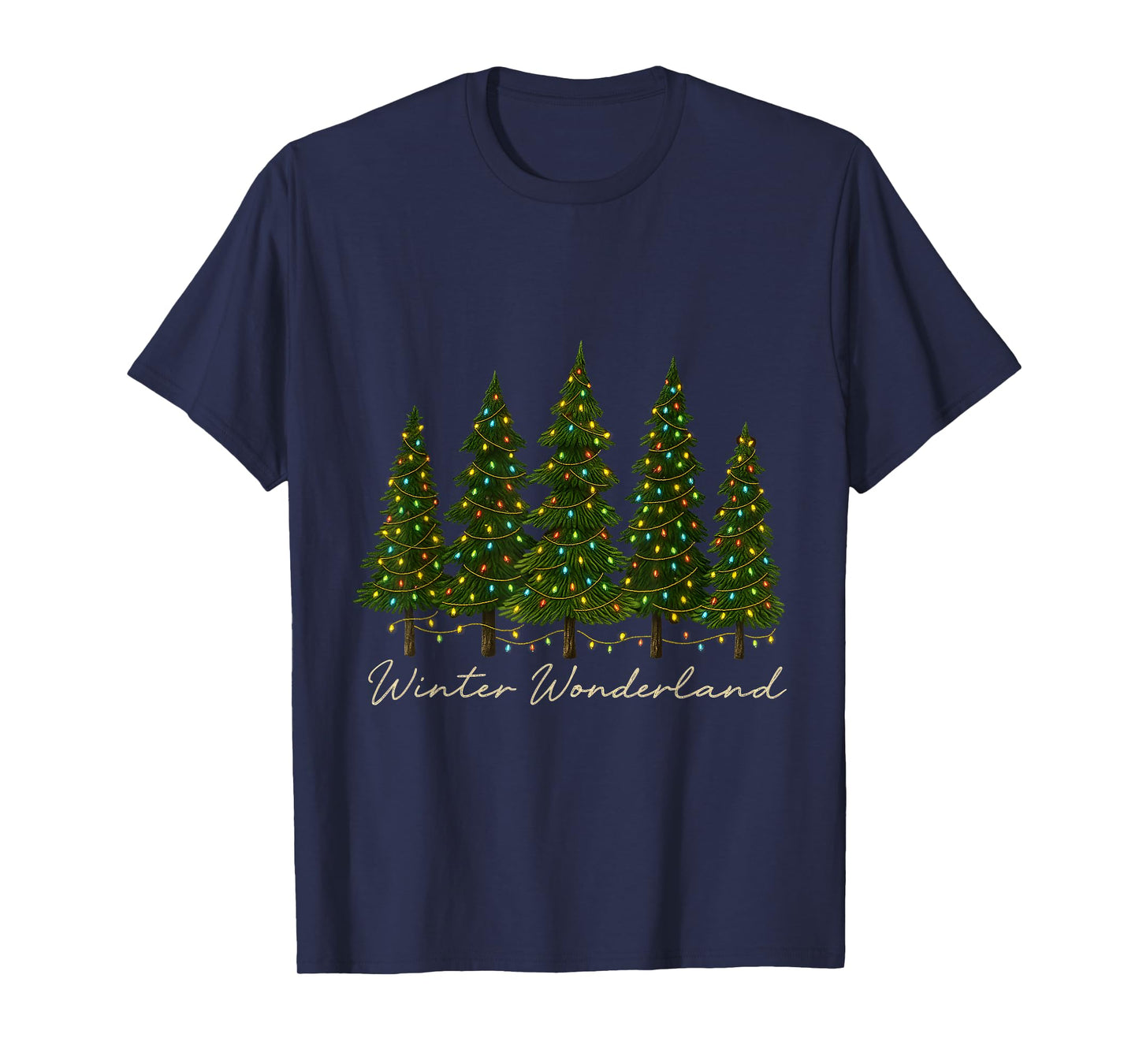 Winter Wonderland Christmas Tree Lights T-Shirt
