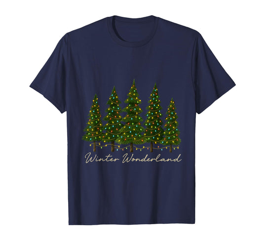 Winter Wonderland Christmas Tree Lights T-Shirt