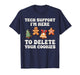 Tech Support Here to Delete Cookies Gingerbread Teacher Xmas T-Shirt