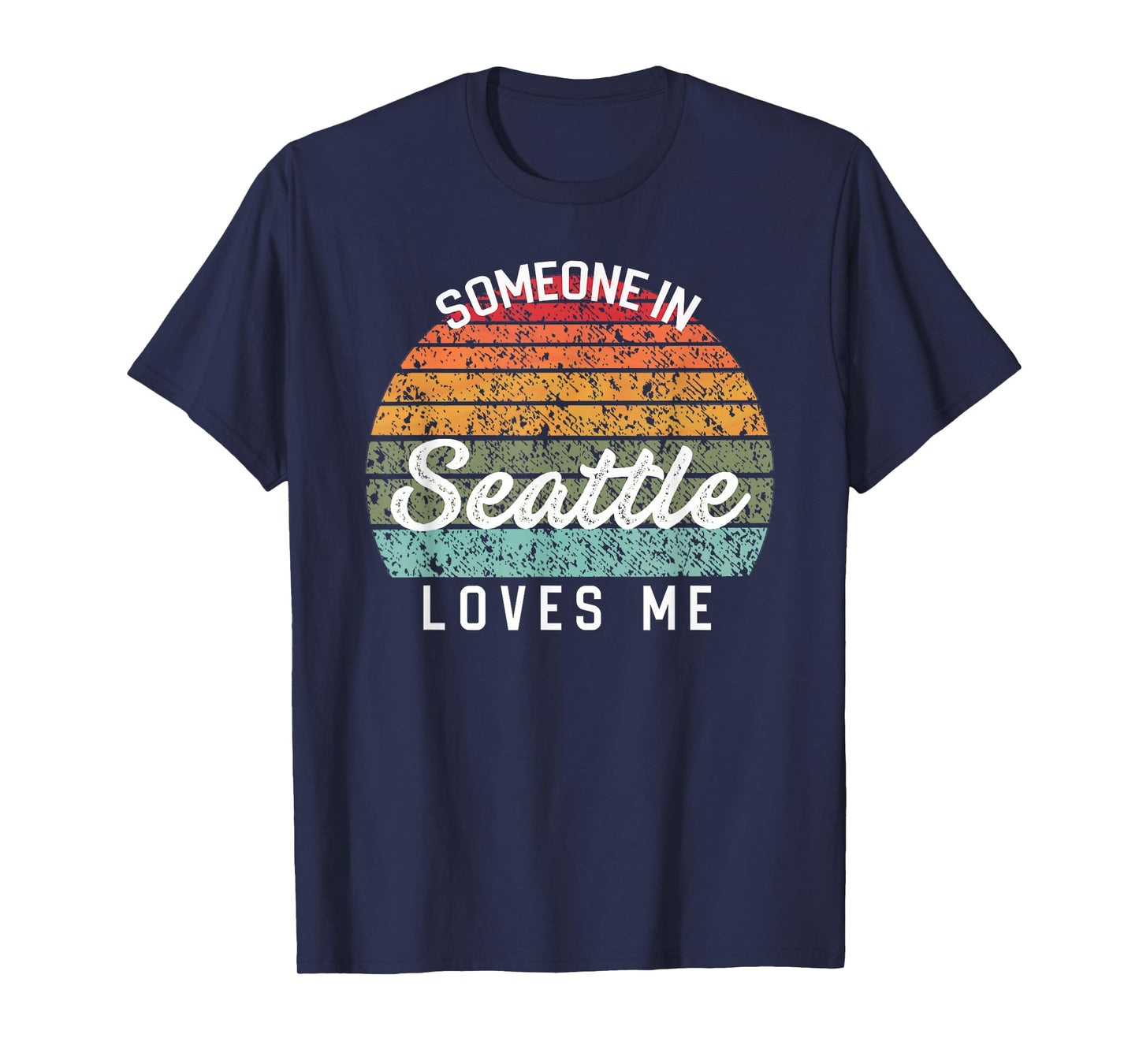 Someone in Seattle Loves Me United States Family Travel Dk T-Shirt