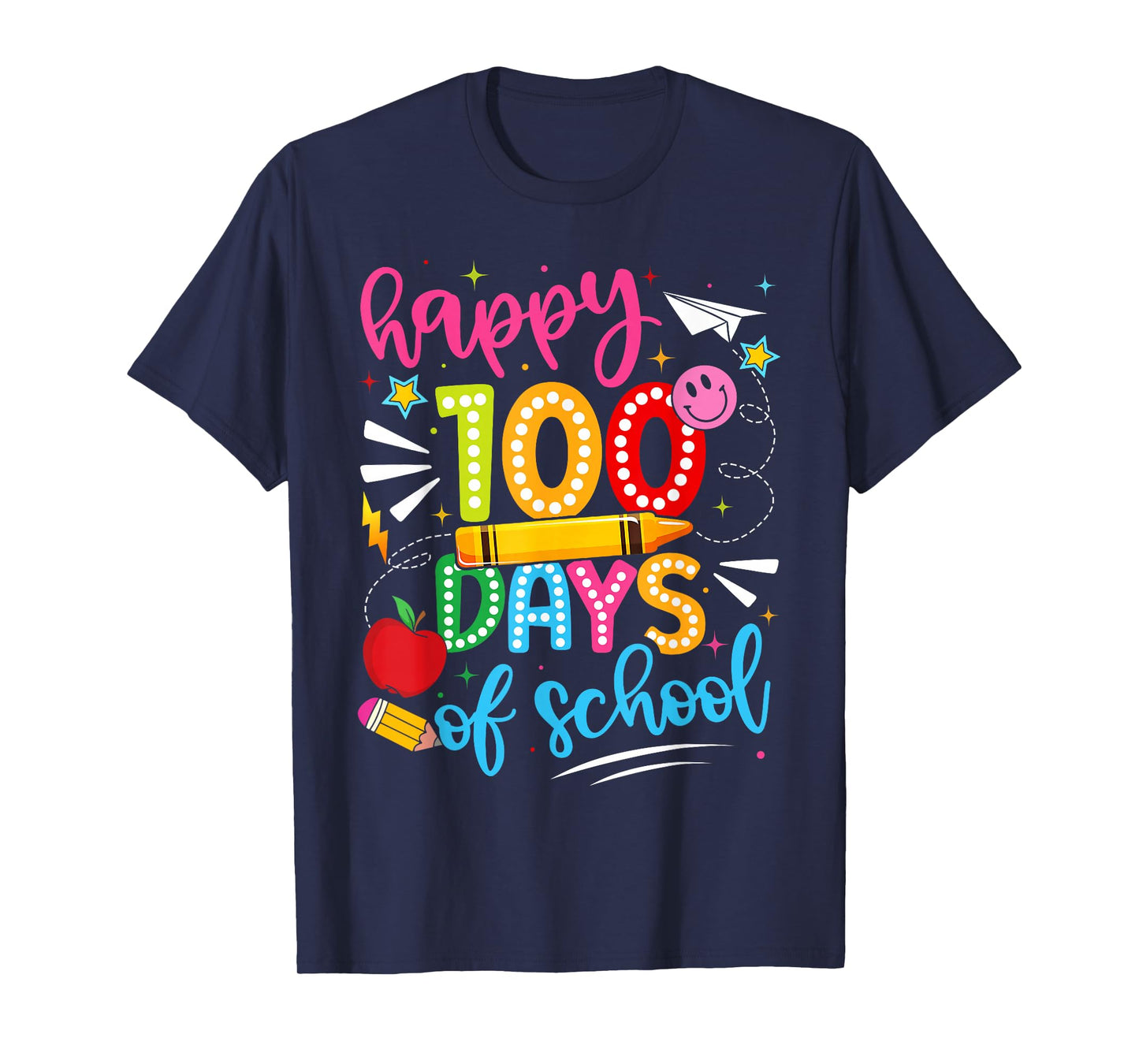100th Day of School Happy 100 Days Teachers Boy Girl Kid T-Shirt