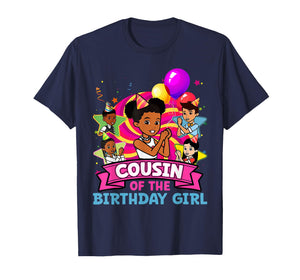 Cousin of Birthday Girl Gracie Pink Doll Family Decorations T-Shirt