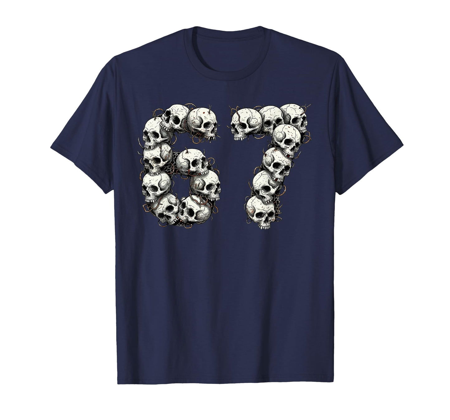 Funny Skulls 6 7 Meme Six Seven Love Halloween T-Shirt