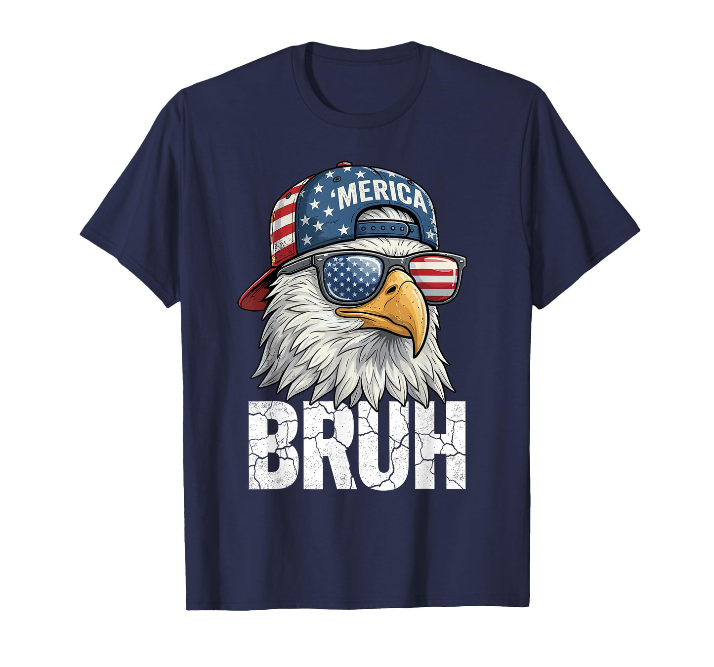 Bruh Merica Bald Eagle 4th of July USA American Freedom Cool T-Shirt