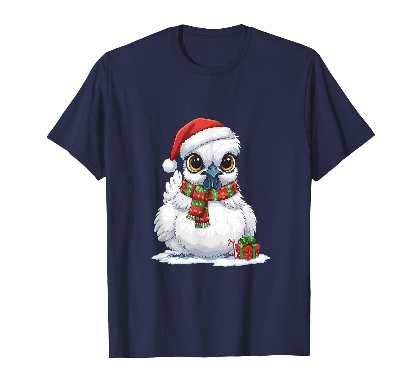 Funny Christmas Silkie Chicken T-Shirt