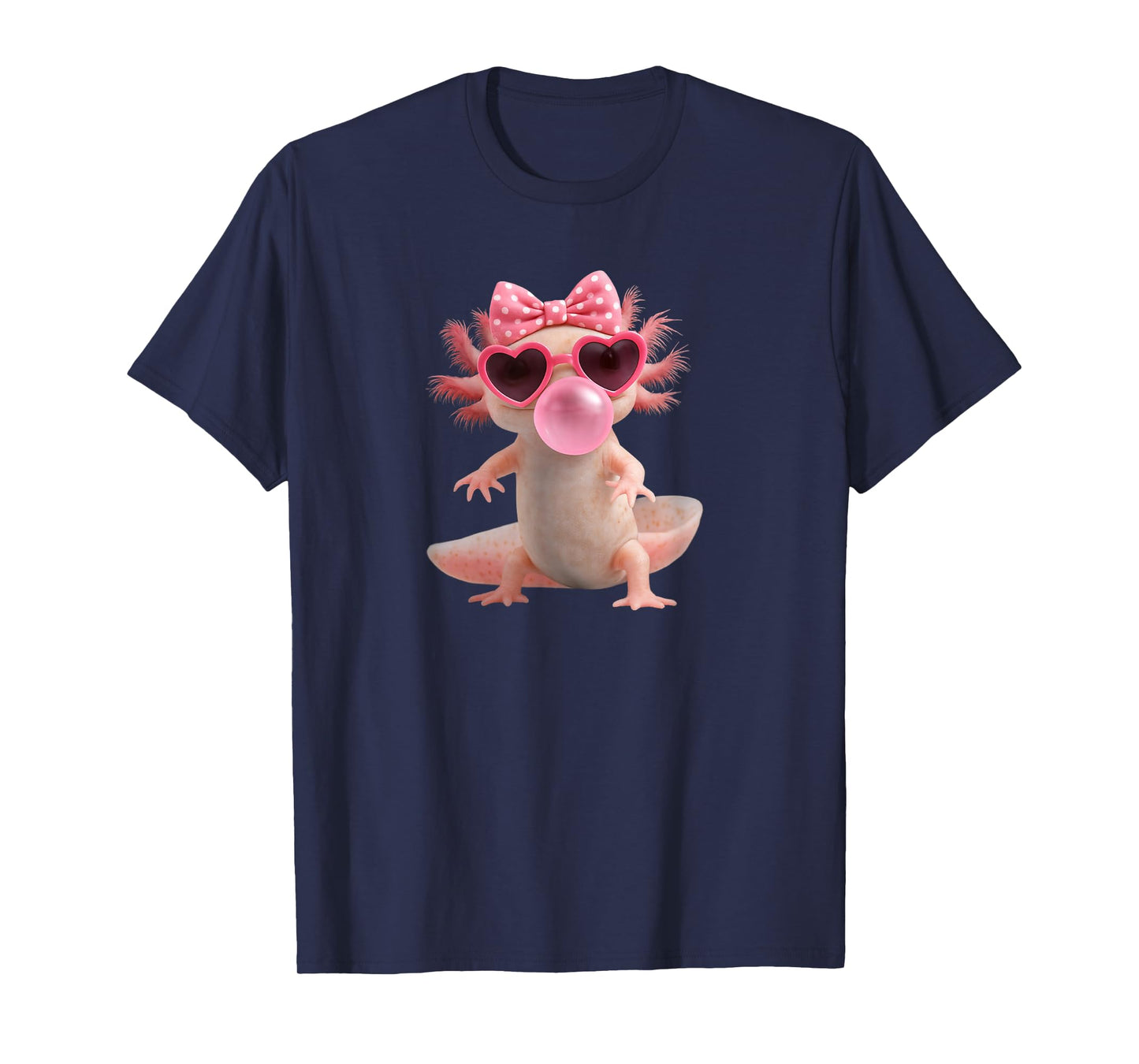 Axolotl Wearing Sunglasses Kawaii Axolotls Women Kids Girls T-Shirt