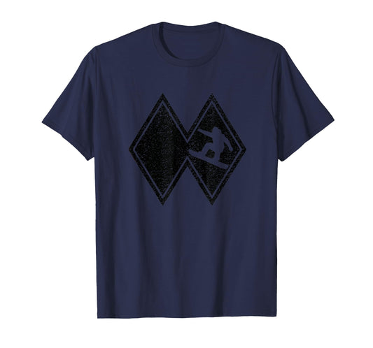 Funny Double Black Diamonds Ski Snowboard Gift T-Shirt