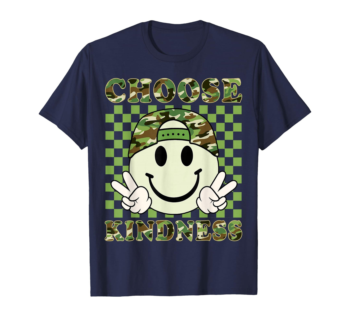 Choose Kindness Camo Be Kind Inspirational Kids Boy Positive T-Shirt