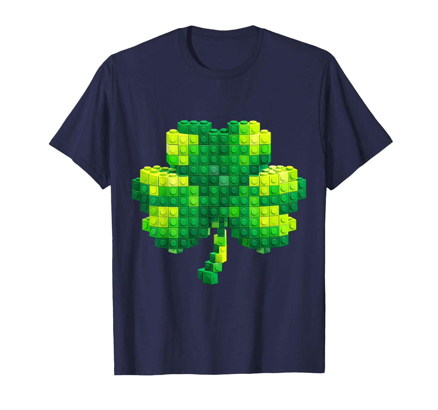 Kids St Patricks Day Shamrock Building Blocks Bricks Boys T-Shirt