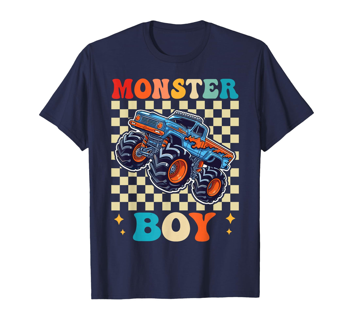 Monster Truck Boy Family Matching Monster Trucks Birthday T-Shirt