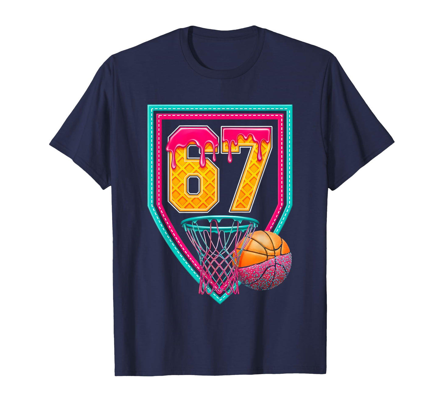 Basketball Drip Number 67 Basketball Player T-Shirt