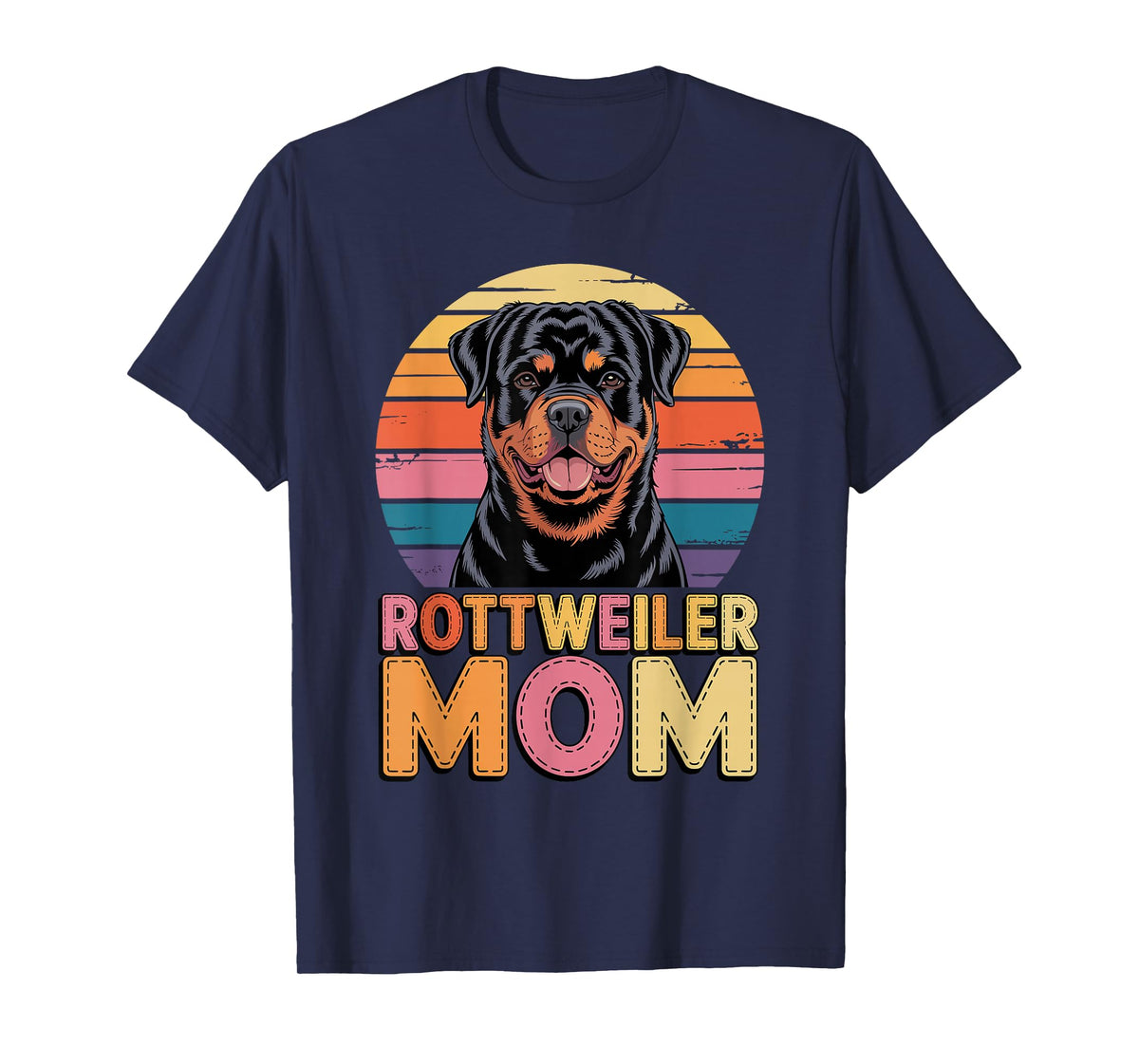 Retro Rottweiler Mom Rottweilers Rottie T-Shirt