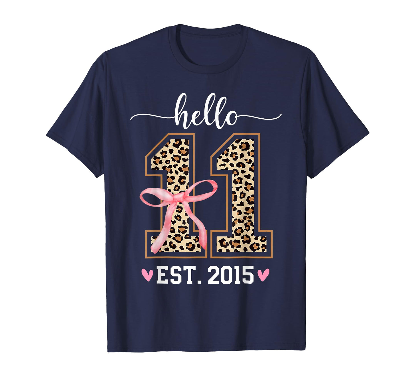 Coquette Bow 11th Birthday Girl T-Shirt