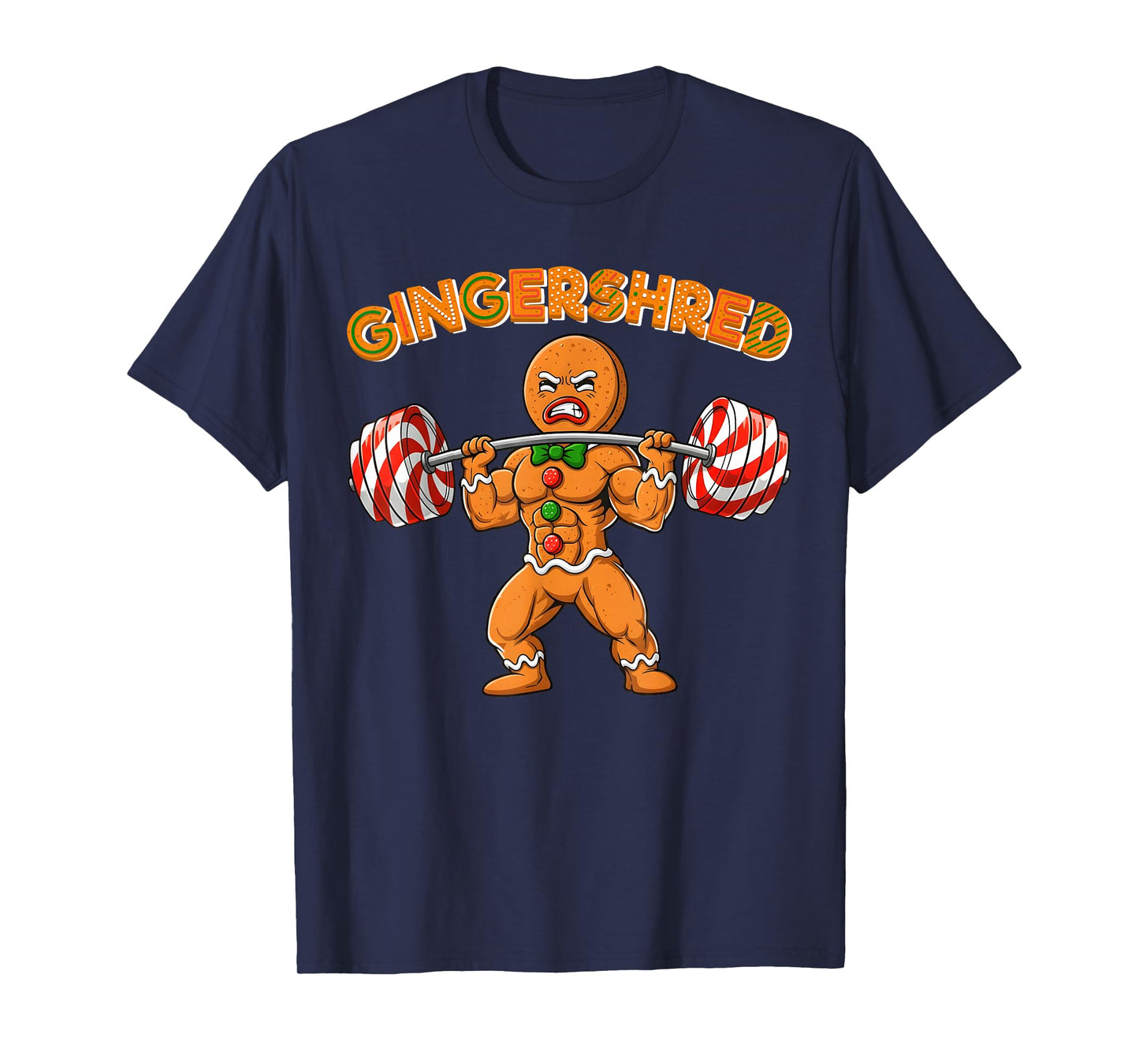 GingerShred Gingerbread Workout Pjs Christmas Xmas Men T-Shirt